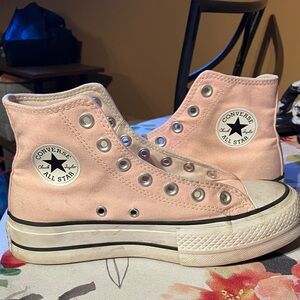Converse Light Pink Canvas High-Tops